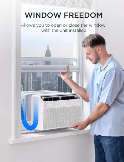 ☀️ Adiós al calor Midea 12.000 BTU Inversor inteligente en forma de U - Aire acondicionado de ventana - Enfría 550 pies cuadrados, ultra silencioso con funcionamiento de ventana abierta - Compatible con Alexa/Google