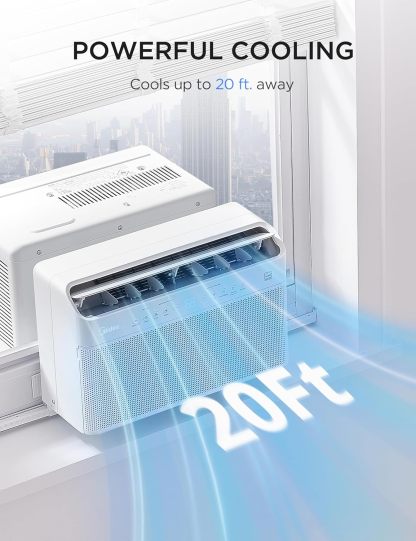 ☀️ Adiós al calor Midea 12.000 BTU Inversor inteligente en forma de U - Aire acondicionado de ventana - Enfría 550 pies cuadrados, ultra silencioso con funcionamiento de ventana abierta - Compatible con Alexa/Google