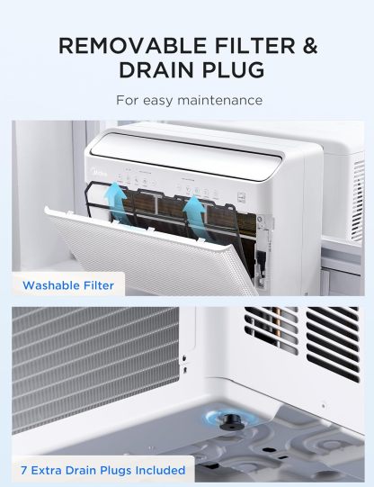 ☀️ Adiós al calor Midea 12.000 BTU Inversor inteligente en forma de U - Aire acondicionado de ventana - Enfría 550 pies cuadrados, ultra silencioso con funcionamiento de ventana abierta - Compatible con Alexa/Google