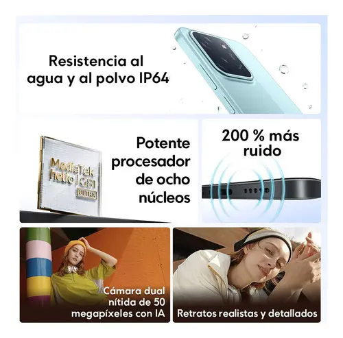 Poco C85 8GB RAM 256GB ROM cámara 50MP+8MP batería 6000mAh HyperCharging 33W NFC Resistente a salpicaduras, agua y polvo IP64 6MSI