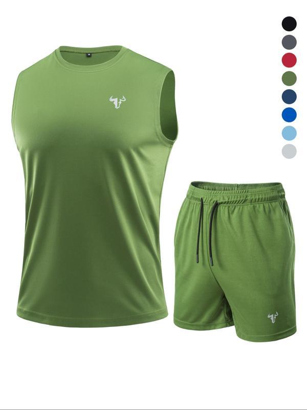 Conjunto deportivo de verano para hombre, paquete de 6 piezas, ropa deportiva ligera con compresión, camiseta de entrenamiento, top sin mangas reflectante, poliéster transpirable, ideal para gimnasio, correr, ciclismo, baloncesto y en casa, outfit activo