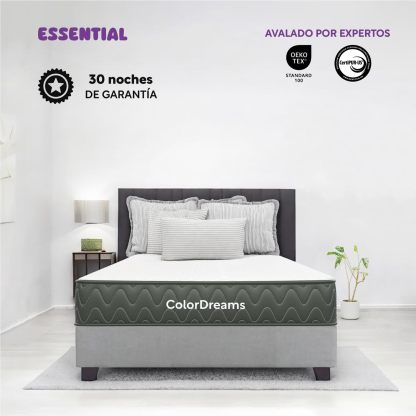 COLORDREAMS | Colchón en Caja Individual Essential Memory Foam – 100x190x18 cm – 5 Capas De Espuma de Alta Densidad y Tela – Firmeza Media – Hipoalergénico