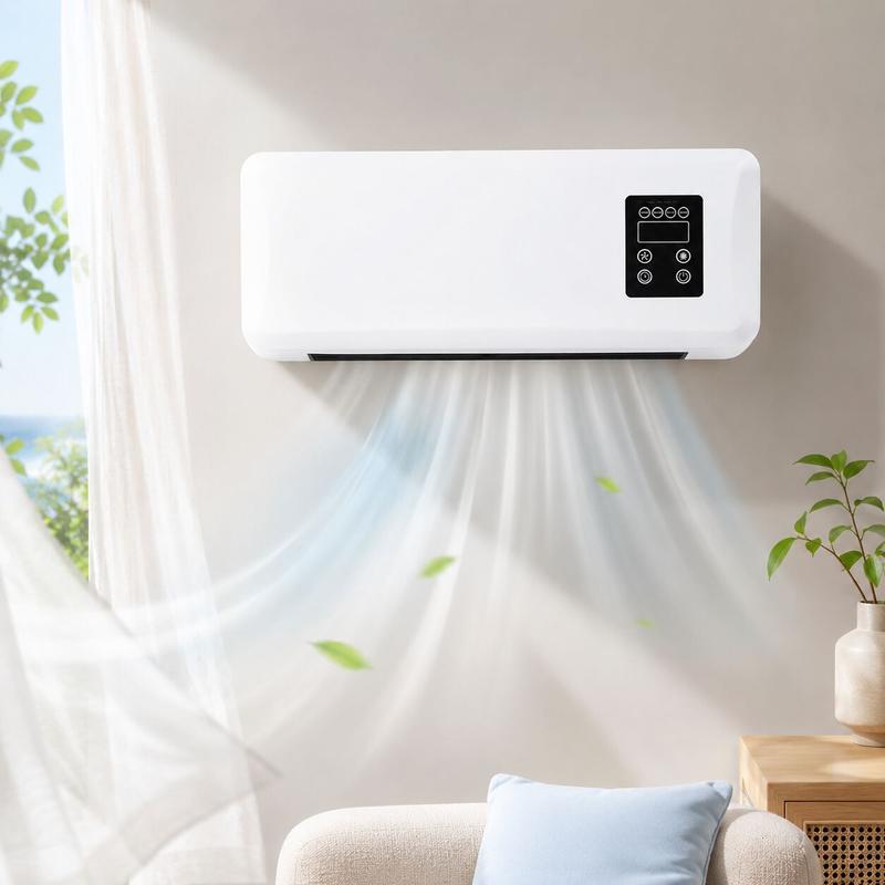 Calentador con control remoto, sin función de frío, calor y ventilación natural, sirve para secar ropa húmeda, apto para dormitorio, sala y departamento