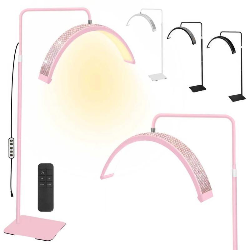 LUPITA Lámpara LED Semicircular Profesional | 360° Rotación | Altura Ajustable | Luz 3 Colores | Para Pestañas, Cejas, Tatuaje y Manicura
