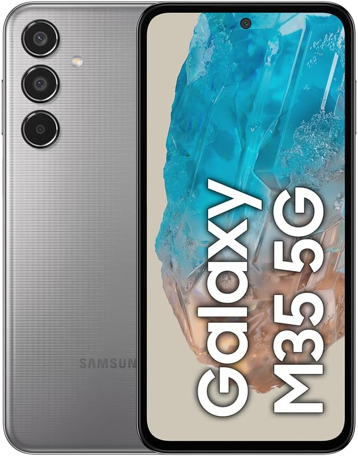 SAMSUNG Celular Galaxy M35 5G Gris 6GB RAM 128GB, Nacional con Garantía