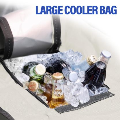 Silla de playa con toldo, silla de camping portátil con soporte de toldo de hasta 350 libras, parasol plegable con soporte para tazas y bolsa de transporte para viajes al aire última
