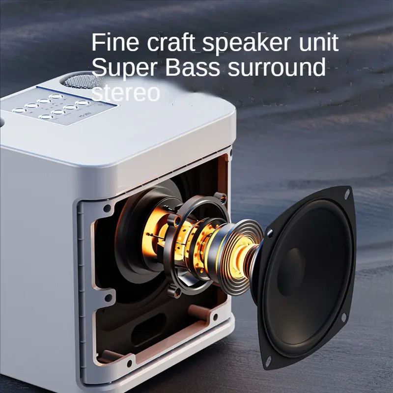 Altavoz de karaoke Bluetooth con 2 micrófonos inalámbricos | Mini máquina de karaoke portátil | Altavoz recargable para fiestas