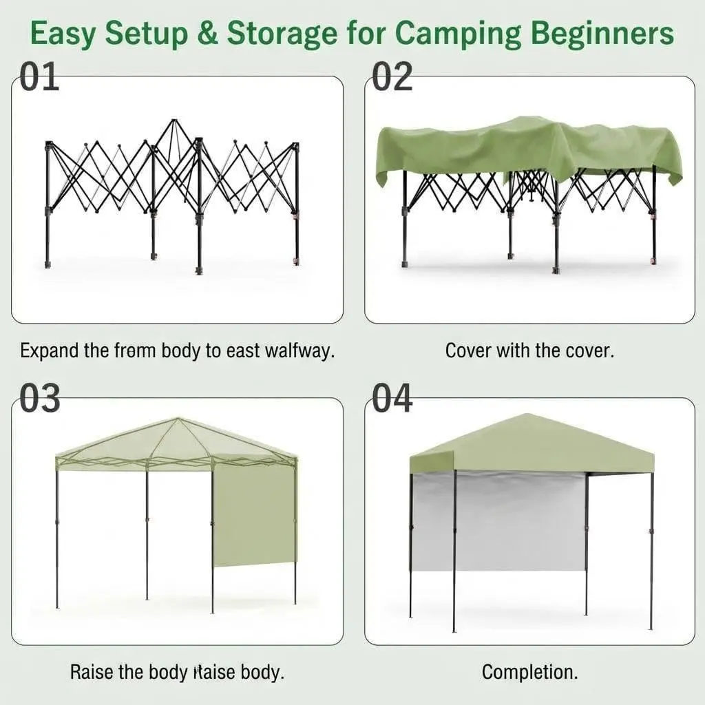 Carpa Toldo 2.2x2.2 Reforzado PlegableRapido Proteccion UV Resistente al AguaAltura Ajustable Laterales DesmontablesUltraligero y Estable pergola para patio-Impermeable Lona Oxford para Jardin Montaje