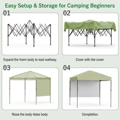 Carpa Toldo 2.2x2.2 Reforzado PlegableRapido Proteccion UV Resistente al AguaAltura Ajustable Laterales DesmontablesUltraligero y Estable pergola para patio-Impermeable Lona Oxford para Jardin Montaje