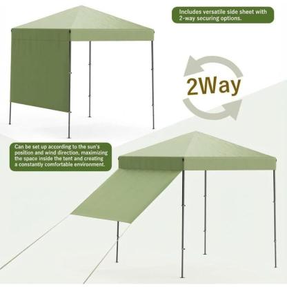 Carpa Toldo 2.2x2.2 Reforzado PlegableRapido Proteccion UV Resistente al AguaAltura Ajustable Laterales DesmontablesUltraligero y Estable pergola para patio-Impermeable Lona Oxford para Jardin Montaje