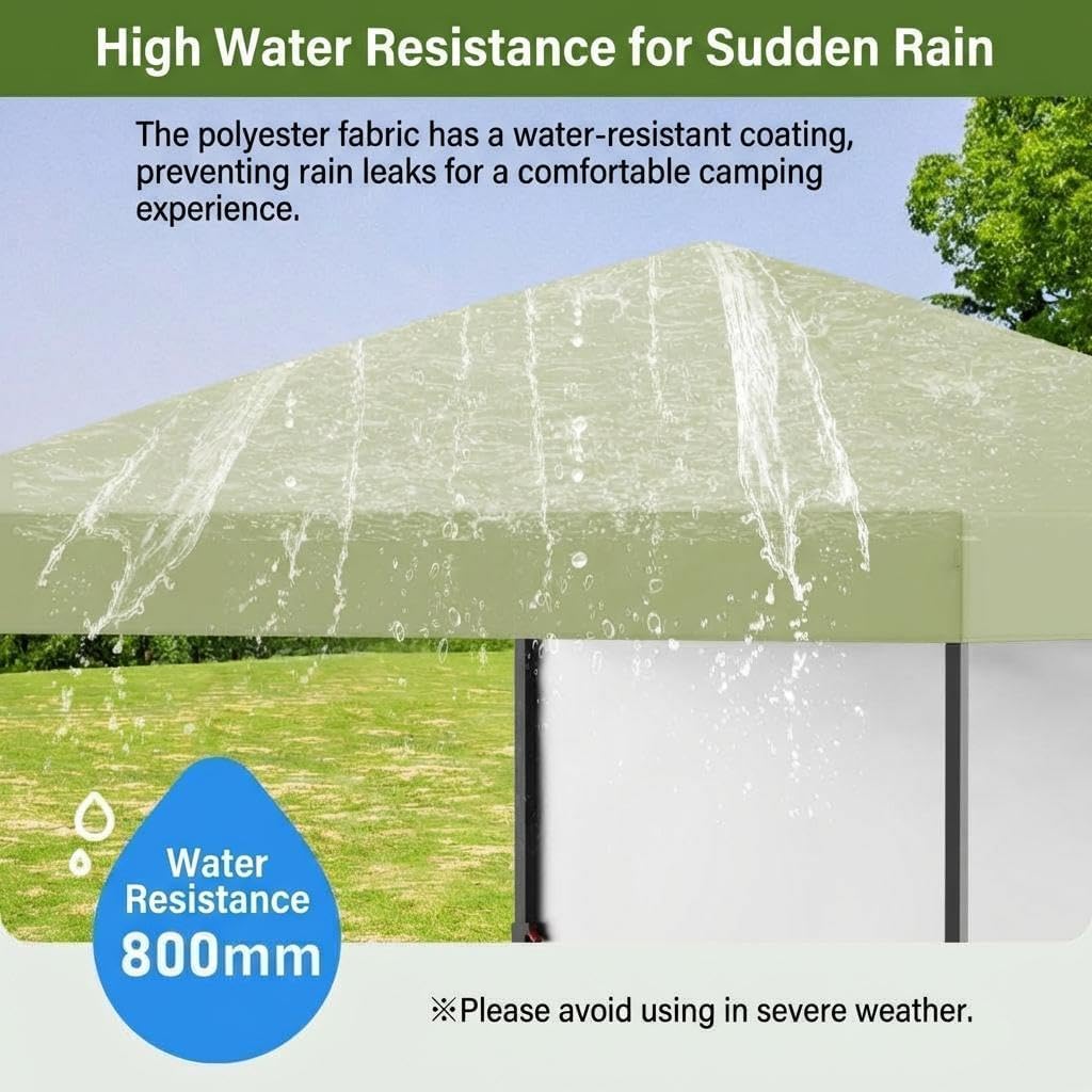 Carpa Toldo 2.2x2.2 Reforzado PlegableRapido Proteccion UV Resistente al AguaAltura Ajustable Laterales DesmontablesUltraligero y Estable pergola para patio-Impermeable Lona Oxford para Jardin Montaje