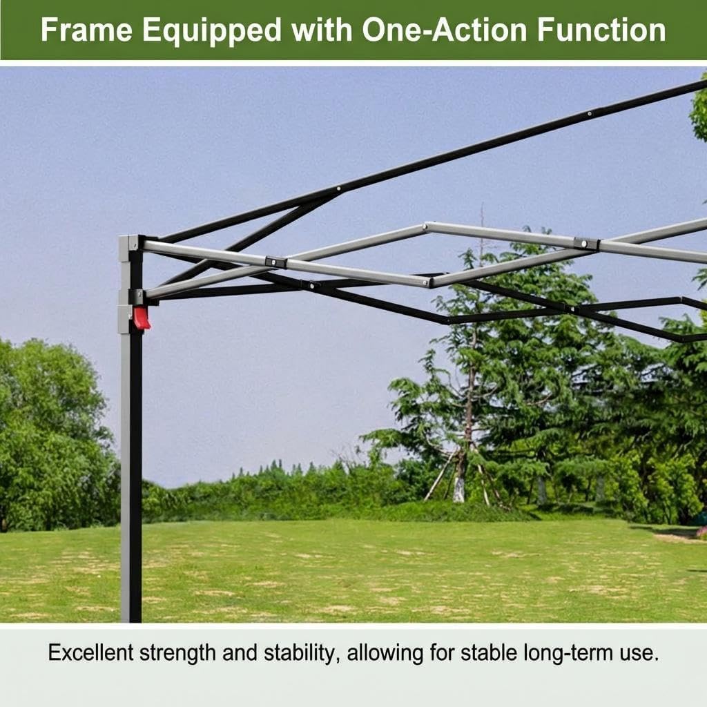 Carpa Toldo 2.2x2.2 Reforzado PlegableRapido Proteccion UV Resistente al AguaAltura Ajustable Laterales DesmontablesUltraligero y Estable pergola para patio-Impermeable Lona Oxford para Jardin Montaje