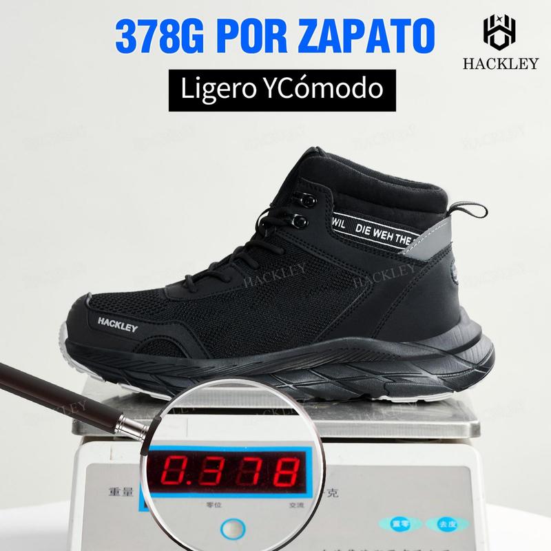 SEGURITOMX G5 I - Botas de Seguridad Industrial de Alto Corte para Hombre - Puntera de Acero Ultraligera Suela Kevlar Antiperforación Antideslizante Transpirable - Calzado de Trabajo para Almacén, Logística, Fábrica y Construcción - Tobillo Protegido Lige