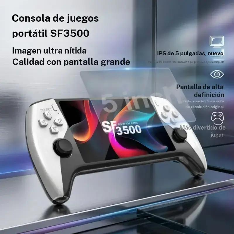 Consola de arcade portátil Sf3500 con pantalla grande de 5 pulgadas IPS HD, para dos jugadores en batallas, compatible con TV, juegos clásicos, ideal para el hogar, la residencia universitaria y fiestas#MEJORES SELECCIONES
