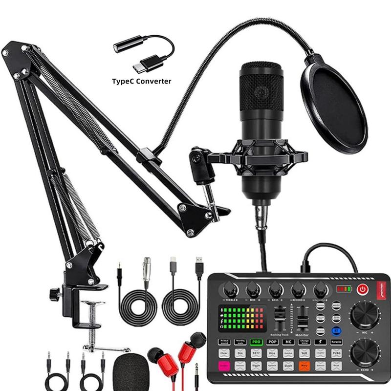 La tarjeta de sonido Safring F998 incorpora efectos de mezcla para DJ y funciones de modificación de voz, con soporte para 16 efectos y efectos de sonido ambiental; es adecuada para retransmisiones en directo, juegos, podcasts y locuciones; el paquete inc