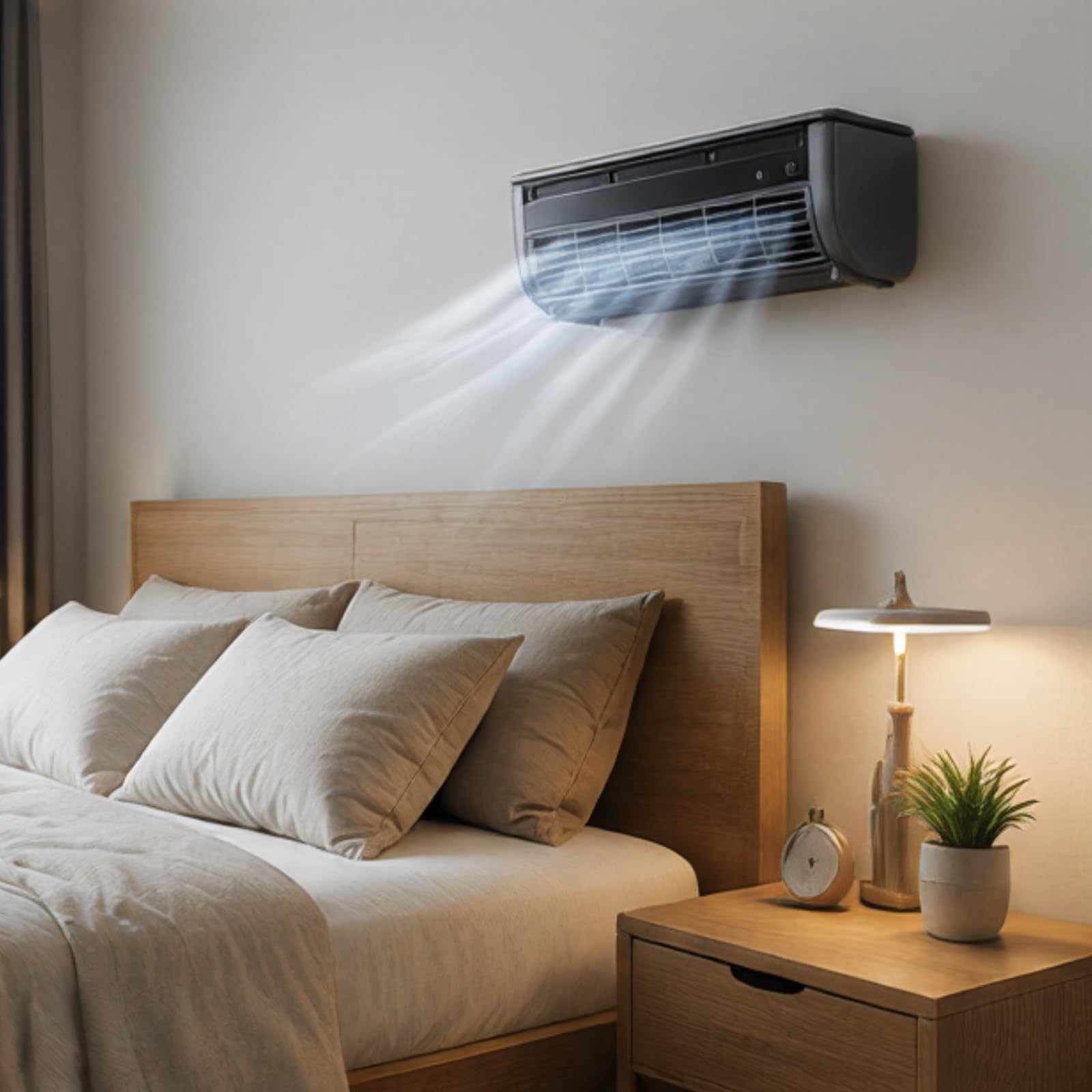 Aire Acondicionado de Pared con Enfriamiento Rápido y Batería de 6000 mAh, Refrigerador USB Portátil con Control Remoto para Cocina, Dormitorio, Escritorio