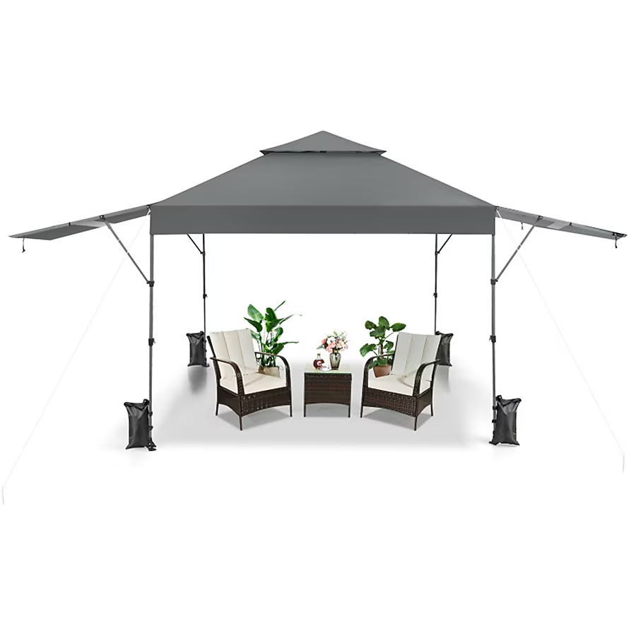 Mondawe 10-ft x 10-ft Square Gray Pop-up canopy