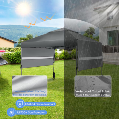 Mondawe 10-ft x 10-ft Square Gray Pop-up canopy