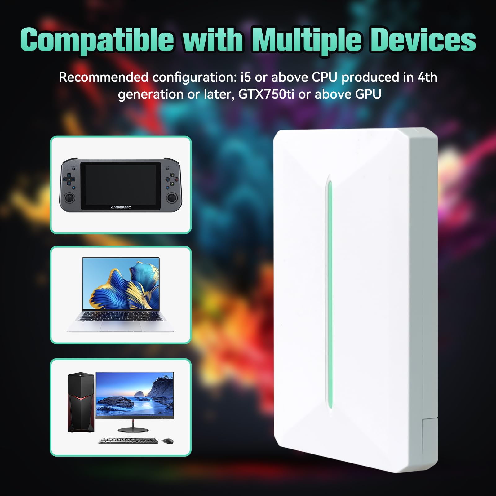 Retro Game Console Hdd 500GB, Plug and Play Video Game Console with Built in 38291 Game, Emulator Console Compatible with 50 Game Emulators, Playnite&Retrobat 2 Game Syatem in 1, Portable Game Console