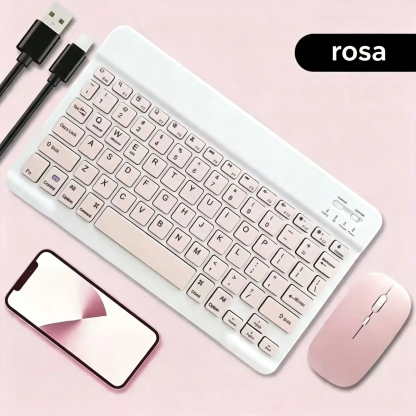 Teclado inalámbrico Bluetooth para iOS, Android, Windows, tablet para iPad Air MiniPro, español, coreano, portugués, ruso.