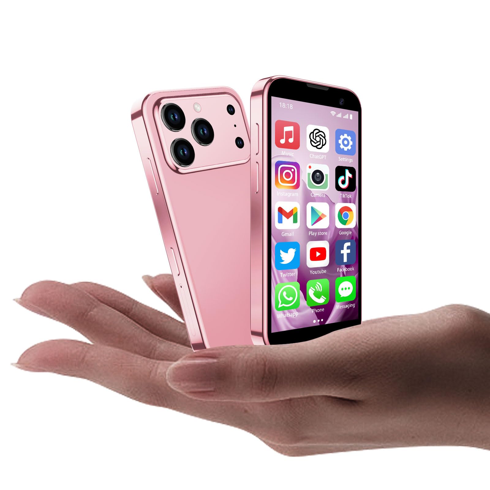 Mini smartphone de 4,5 pulgadas Android 14,doble SIM doble standby, compacto y portatil Igran bateria I2G/3G desbloqueado, escompatible con WiFi, Bluetooth, GPS I puedehacer llamadas, escuchar MP3, ver MP4, jugarjuegos, descargar aplicaciones, Cute Gift M