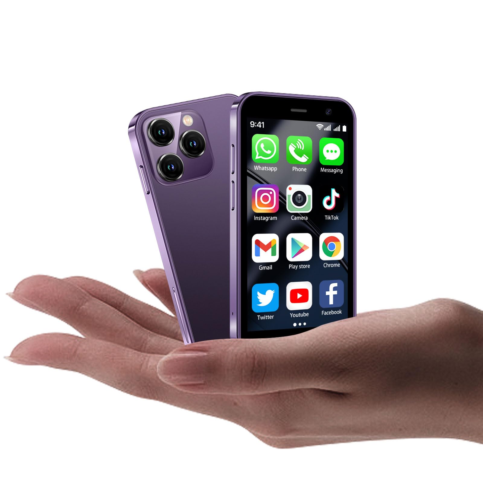 Mini smartphone de 4,5 pulgadas Android 14,doble SIM doble standby, compacto y portatil Igran bateria I2G/3G desbloqueado, escompatible con WiFi, Bluetooth, GPS I puedehacer llamadas, escuchar MP3, ver MP4, jugarjuegos, descargar aplicaciones, Cute Gift M