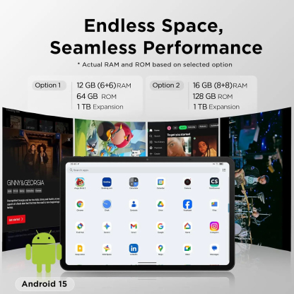 Tableta Android TCL NXTPAPER 11 Gen 2 - Pantalla NXTPAPER 4.0 de 11", bloc de dibujo/cuaderno digital para creadores de contenido, lápiz óptico y funda con tapa incluidos (protección de pantalla), Android 15, herramientas de IA, 6+64 GB/8+128 GB de RAM, b