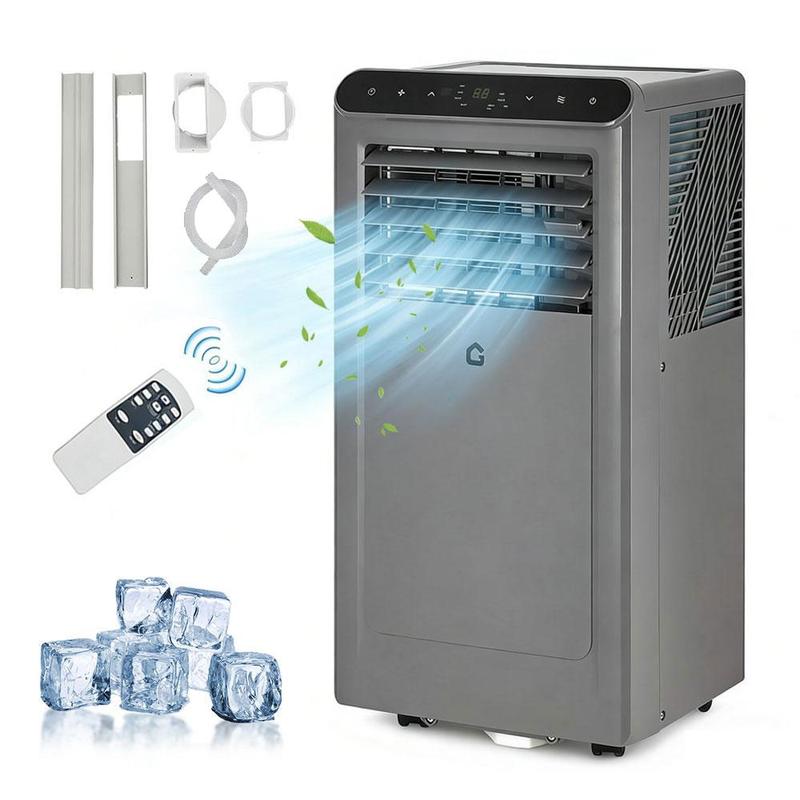 10000 BTU Portable Air Conditioners, 4-In-1 Portable AC Unit for Rooms Up to 350 Sq. Ft, Dehumidifier, Fan, Energy Saving, Remote Control, 24 Hour Timer, Sleep Mode, for Bedroom/Office