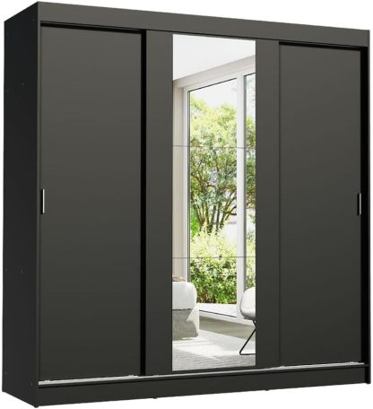 Madesa Ropero Closet con 3 Puertas y 1 Espejo Reno - Marrón