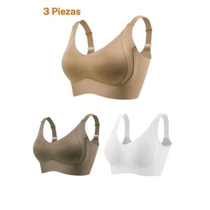 Brasier sin varillas con realce para mujer, brasier sin costuras cómodo y transpirable, lencería suave y ligera para todas las estaciones, ropa femenina