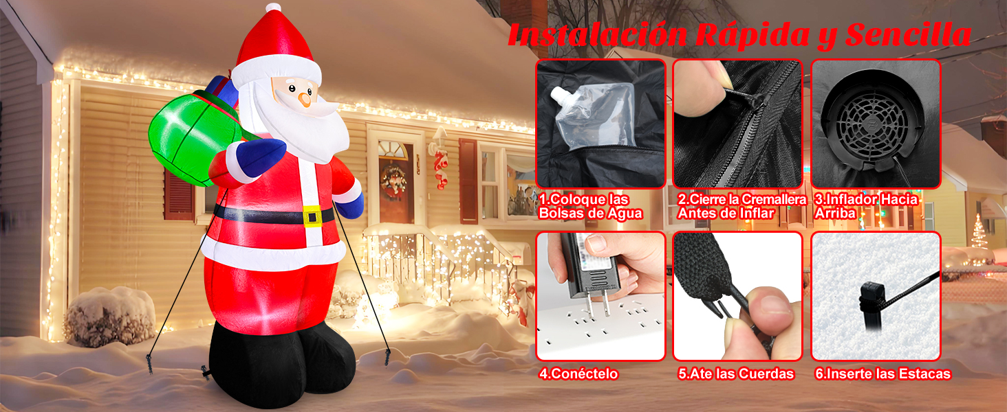 Decoración inflable navideña para exteriores