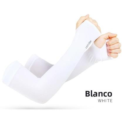 【Paquete de 6 piezas, un color diferente cada una】Mangas de enfriamiento para brazos con protección UV, de seda fría, para hombres y mujeres, para conducir y andar en bicicleta en verano.