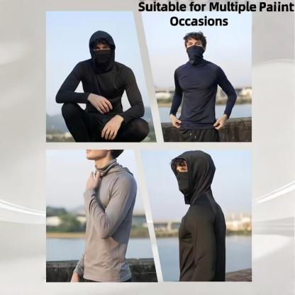 OKP 6-Piece Men's Casual Hoodie Pullovers Blue Black Light Gray Slim Fit Long Sleeve Lightweight UPF Sun Protection Soft Breathable Timeless Classic Versatile Machine Washable Comfort Multi-Occasion Wear Menswear Set  Stylish Tops