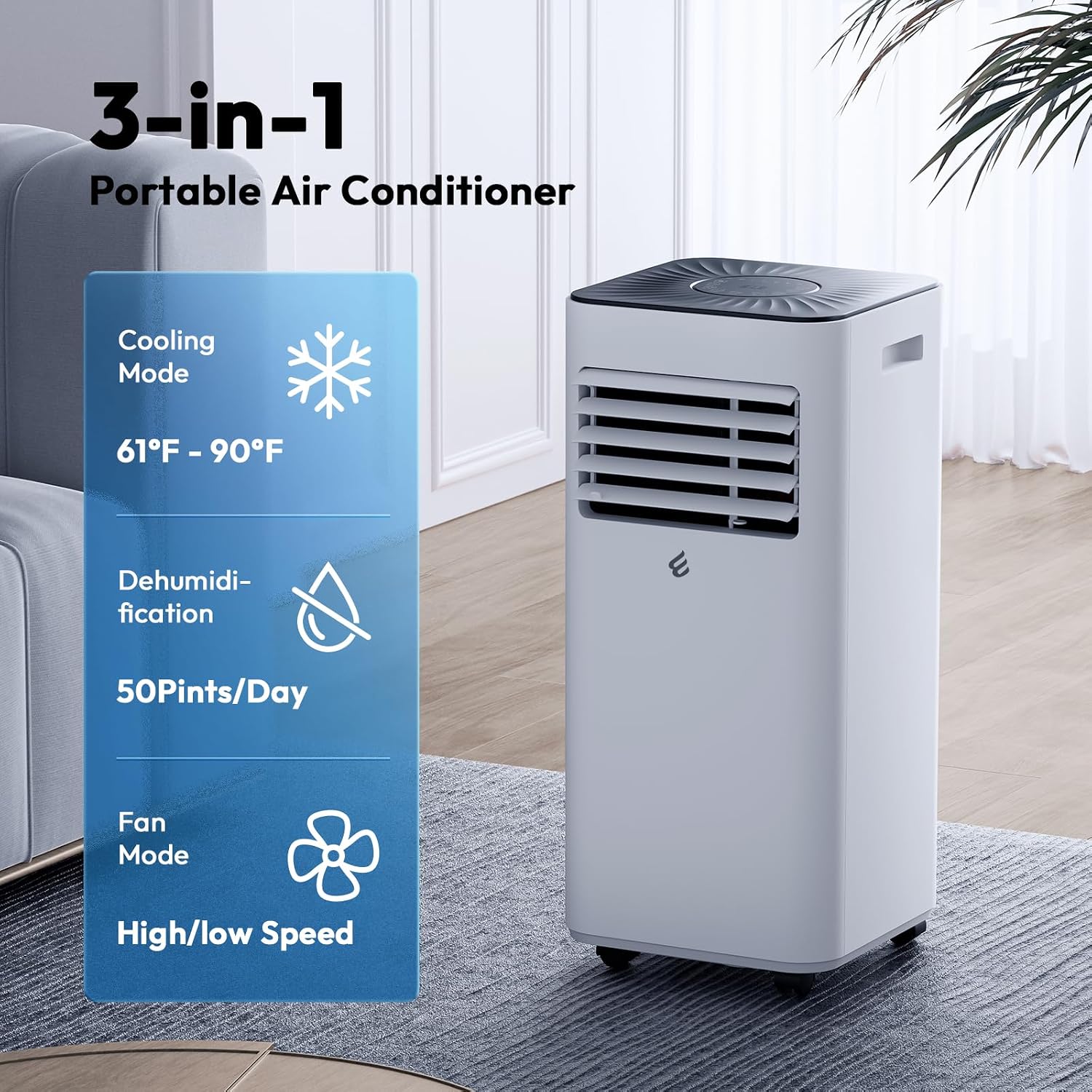 Aires acondicionados portátiles de 10.000 BTU, con control remoto.