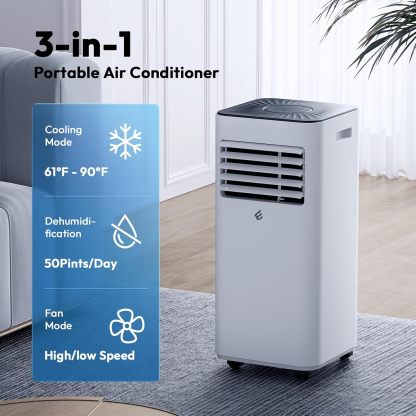 Aires acondicionados portátiles de 10.000 BTU, con control remoto.