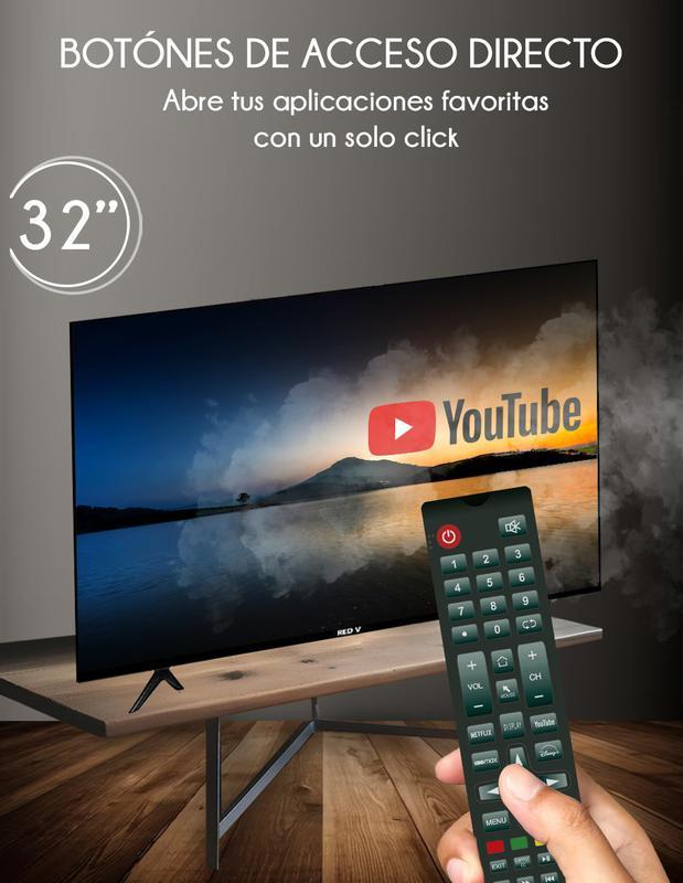Televisión Smart TV 32” Android 14 HD | WiFi Apps Netflix YouTube | HDMI USB | Screen Mirroring | TV LED