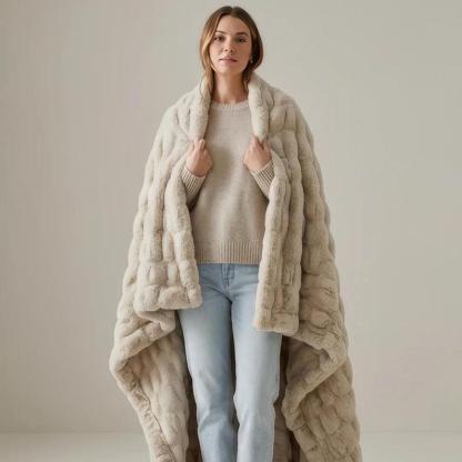 Manta Bubble Hug Blanket Textura Tridimensional y Fibras Ultrasuaves para Un Confort Único y Diseño Moderno