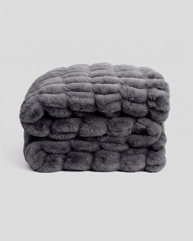 Manta Bubble Hug Blanket Textura Tridimensional y Fibras Ultrasuaves para Un Confort Único y Diseño Moderno
