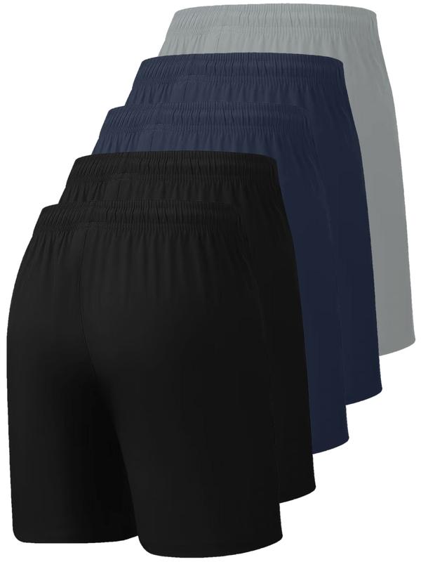 Summer Men's Shorts (5 Pack), Disposable Quick-Dry Fitness Shorts, Lightweight Polyester Shorts, Casual Fitted Design, All Seasons
