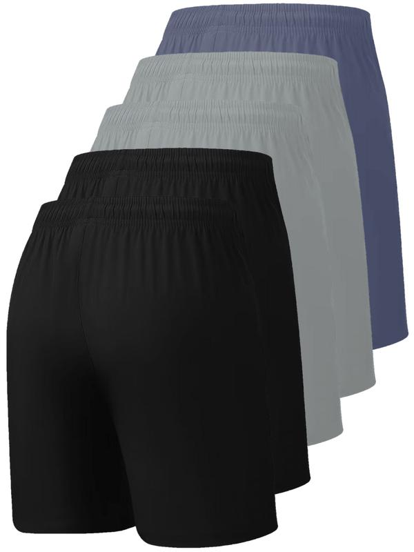 Summer Men's Shorts (5 Pack), Disposable Quick-Dry Fitness Shorts, Lightweight Polyester Shorts, Casual Fitted Design, All Seasons