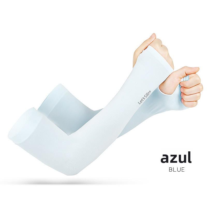 【Paquete de 6 piezas, un color diferente cada una】Mangas de enfriamiento para brazos con protección UV, de seda fría, para hombres y mujeres, para conducir y andar en bicicleta en verano.