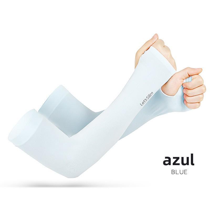 【Paquete de 6 piezas, un color diferente cada una】Mangas de enfriamiento para brazos con protección UV, de seda fría, para hombres y mujeres, para conducir y andar en bicicleta en verano.