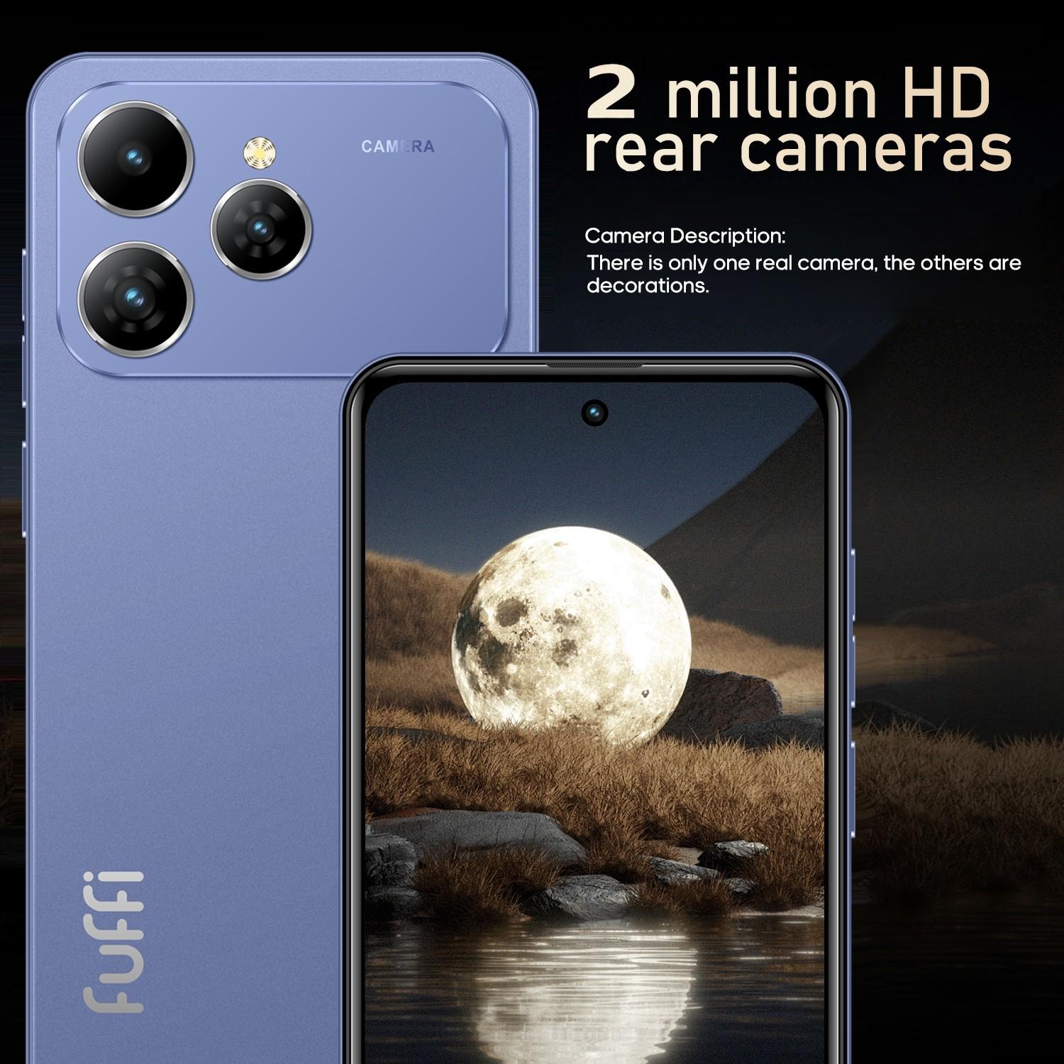 FUFFI M17 Pro Smartphone, Large Screen Smartphone, 6.56-inch HD Screen, Global 4G Network, Dual-SIM, Quad-Core Processor, 3GB RAM + 32GB ROM, 3100mAh Battery, Android OS, Android Cell Phone