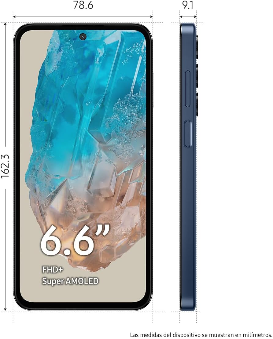 SAMSUNG Celular Galaxy M35 5G Gris 6GB RAM 128GB, Nacional con Garantía