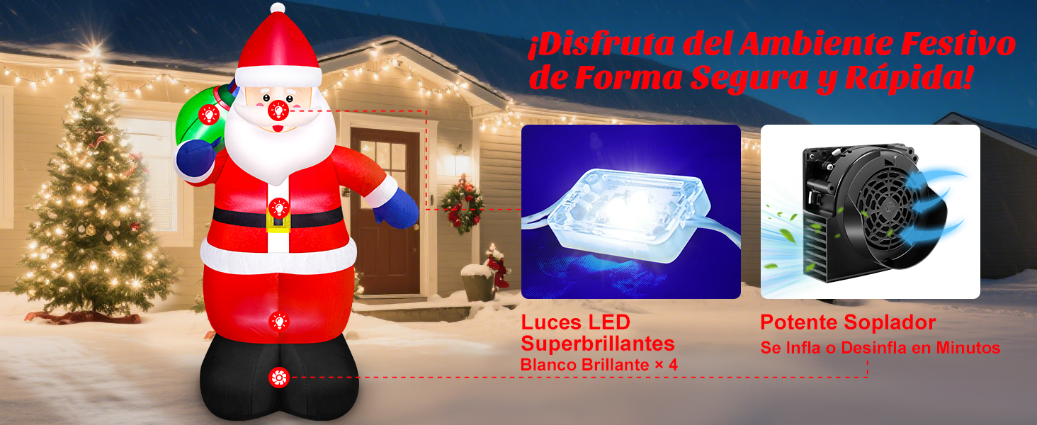 Decoración inflable navideña para exteriores