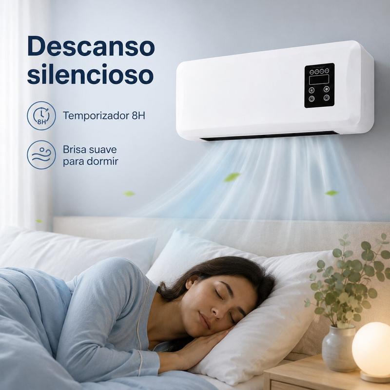 Calentador con control remoto, sin función de frío, calor y ventilación natural, sirve para secar ropa húmeda, apto para dormitorio, sala y departamento