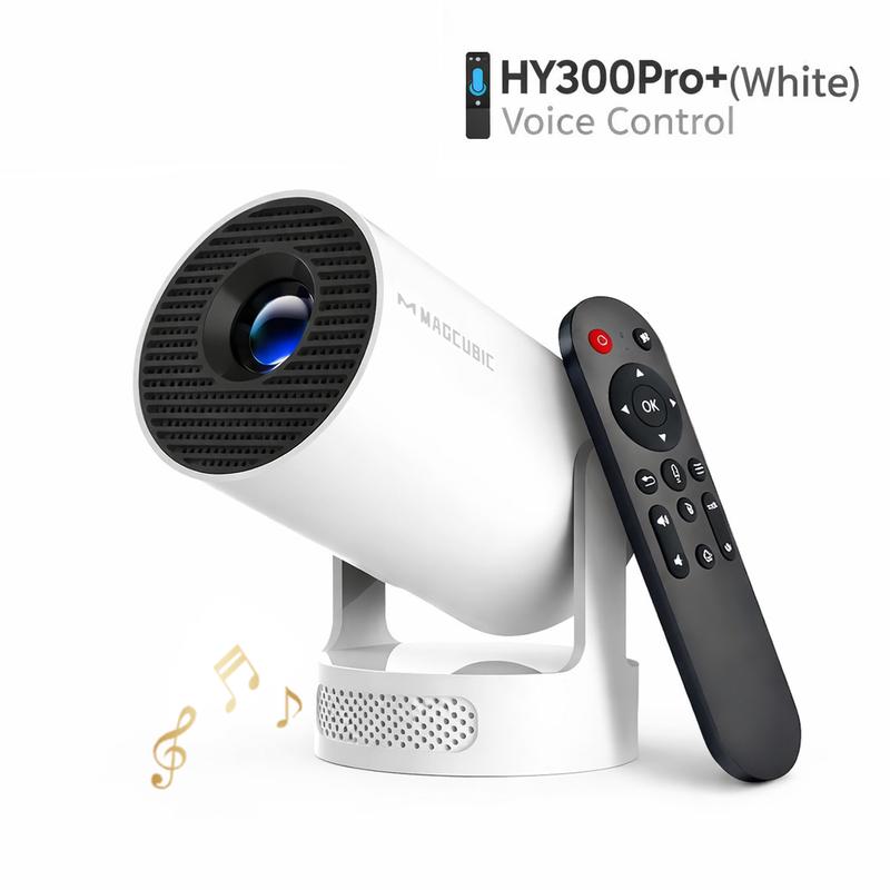 Magcubic HY300Pro+ Proyector Android 14.0 290ANSI Dual WiFi6 Soporta fuentes de video 8K Nativa 1280 x 720P relación de proyección corta de 0.8:1 BT5.4 altavoz integrado y App Store Allwinner H726, inteligente miniproyector portátil para cine en casa #Ven