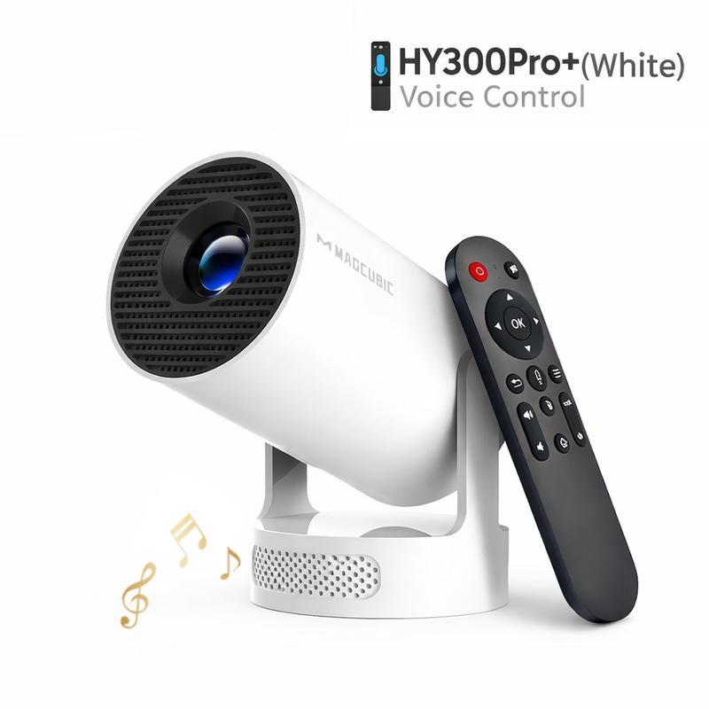 Magcubic HY300Pro+ Proyector Android 14.0 290ANSI Dual WiFi6 Soporta fuentes de video 8K Nativa 1280 x 720P relación de proyección corta de 0.8:1 BT5.4 altavoz integrado y App Store Allwinner H726, inteligente miniproyector portátil para cine en casa #Ven
