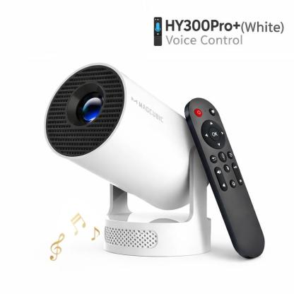 Magcubic HY300Pro+ Proyector Android 14.0 290ANSI Dual WiFi6 Soporta fuentes de video 8K Nativa 1280 x 720P relación de proyección corta de 0.8:1 BT5.4 altavoz integrado y App Store Allwinner H726, inteligente miniproyector portátil para cine en casa #Ven