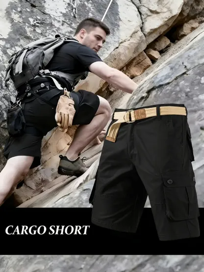 Paquete de 6 pantalones cargo para hombre, shorts tácticos con bolsillos multifuncionales, ideales para golf, senderismo y actividades al aire libre, resistentes, antiarrugas y transpirables